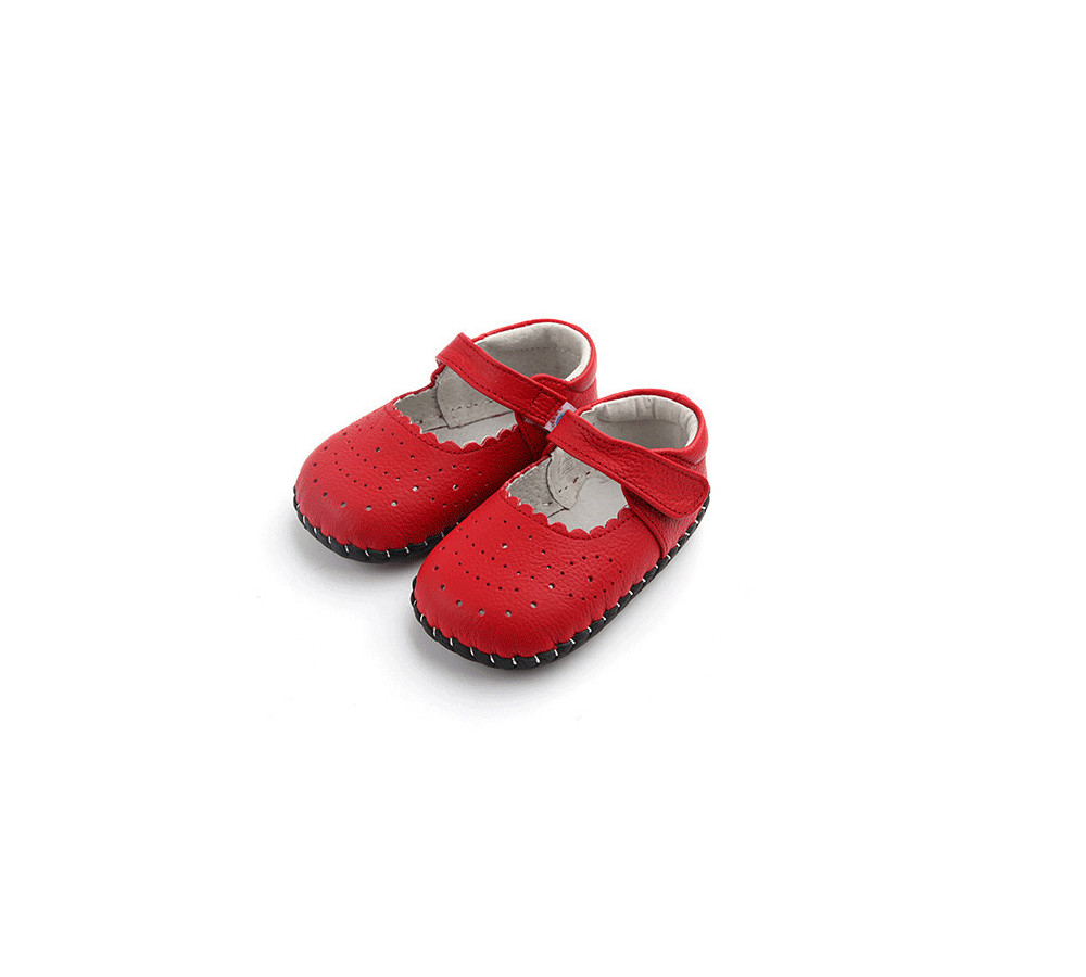 Topánky Freycoo s koženou podrážkou Hana červené